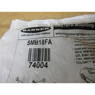 Banner SMB18FA Mounting Bracket 74004