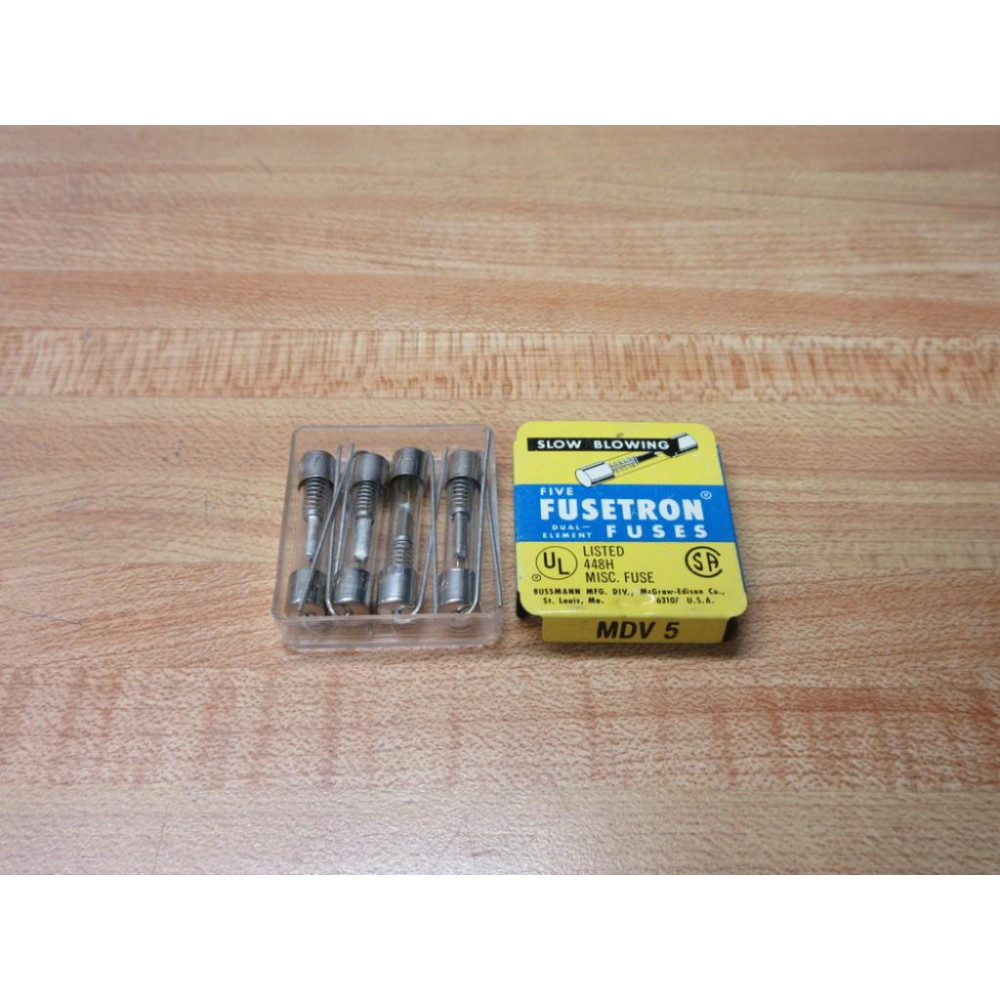 Buss MDV-5 Bussmann Fusetron Fuse MDV5 (Pack of 4)