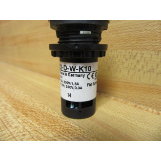 Eaton C22-D-W-K10 Pushbutton C22DWK10 Buttonless - New No Box