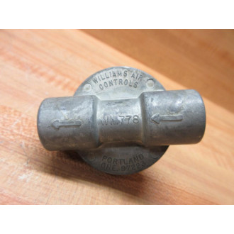 Williams Controls WM778-100 Pressure Protection Valve 378414 - New No Box