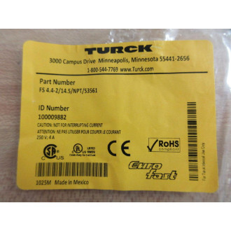 Turck FS 4.4-214.5NPTS3561 Receptacle FS442145NPTS3561