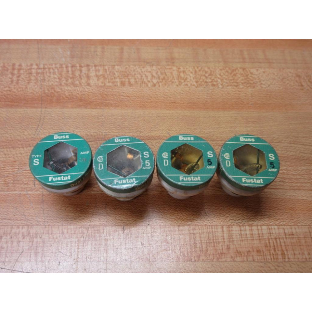 Buss S-5 Bussann Fustat Fuse S5 (Pack of 4) - Used