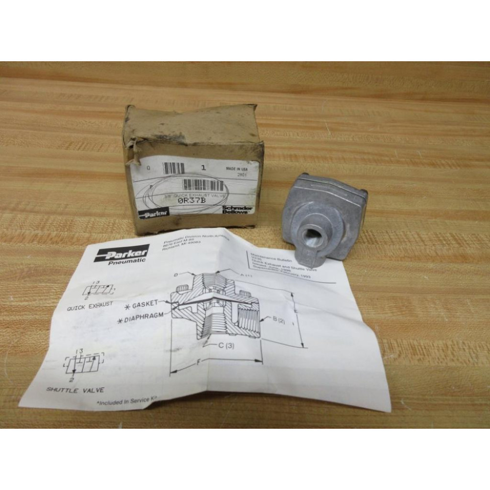 Parker 0R37B Quick Exhaust Valve 38"
