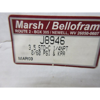 Marsh Bellofram J8946 Pressure Gauge