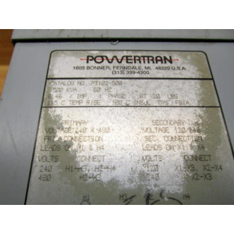 Powertran PT102-500 Transformer PT10Z500 - Used