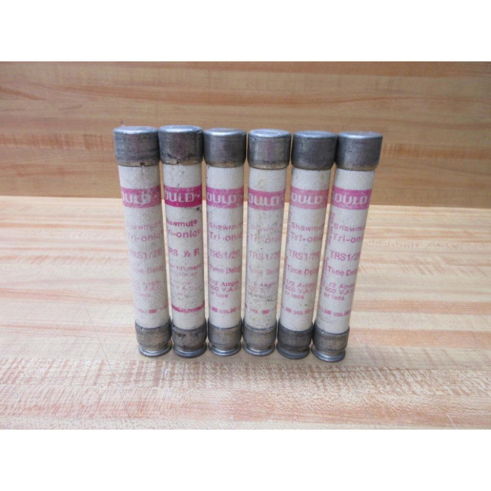 Gould Shawmut Ferraz Mersen TRS12R Fuse Cross Ref 4YZH3 (Pack of 6) - Used