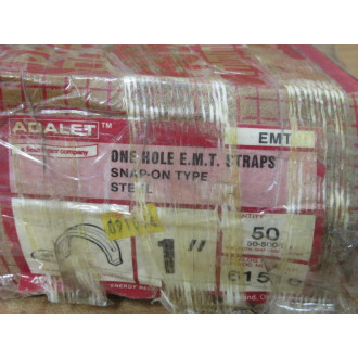 Adalet 61510 EMT Strap Snap On Steel 1" (Pack of 50)