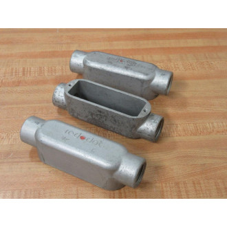 Red Dot 12" C 12" Conduit Body 12C (Pack of 3) - New No Box