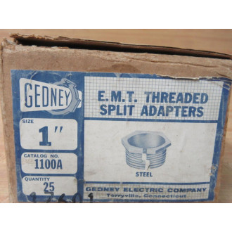 O-ZGedney 1100A 1" EMT Threaded Split Adapter (Pack of 25)