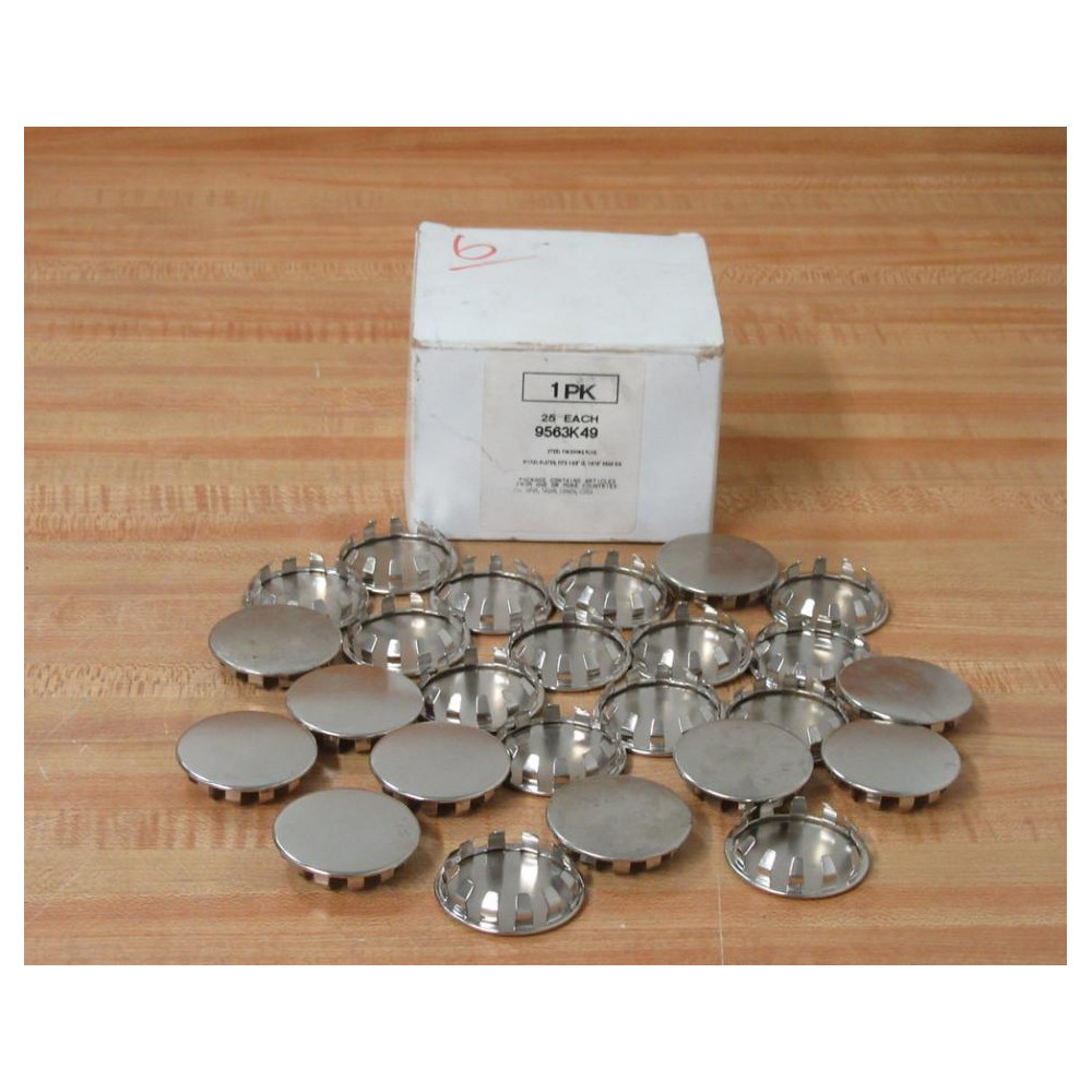 9563K49 Steel Finishing Hole Plug Fits 1-38" ID (Pack of 25)