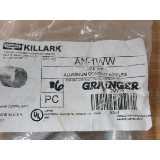 Hubbell Killark AN-1WW 12" Aluminum Conduit Nipple 2MY70 (Pack of 6)
