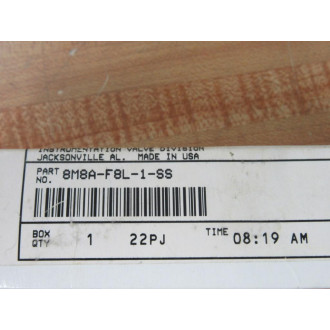 Parker 8M8A-F8L-1-SS 21PJ Inline Filter 8M8Z(A)-F8L-1-SS