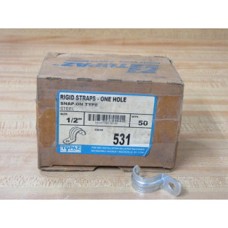 Topaz 531 12" H.W. 1 Hole Rigid Strap (Pack of 50)
