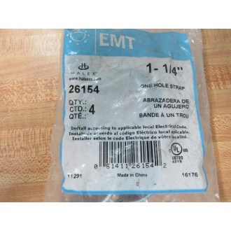 Halex 26154 1-14" EMT 1 Hole Strap (Pack of 11)