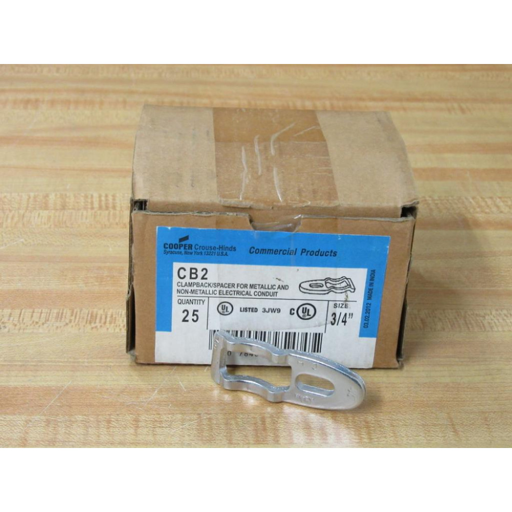 Cooper Crouse Hinds CB2 34" Clamp Back (Pack of 25)