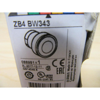 Telemecanique ZB4-BW343 Red Button 35383 ZB4BW343