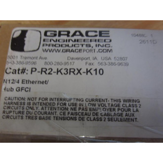 Grace Engineered P-R2-K3RX-K10 N124 Ethernet Hub GFCI PR2K3RXK10