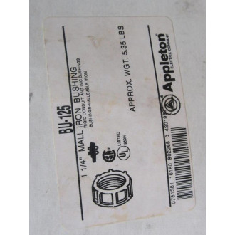 Appleton BU-125 Malleable Iron Bushing BU125 1-14" (Pack of 52)