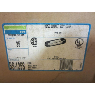 O-ZGedney BS-125S Domed Conduit Body Cover BS125S (Pack of 25)