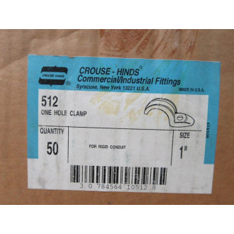 Crouse & Hinds 512 1 Hole Clamp Strap 1" (Pack of 50)