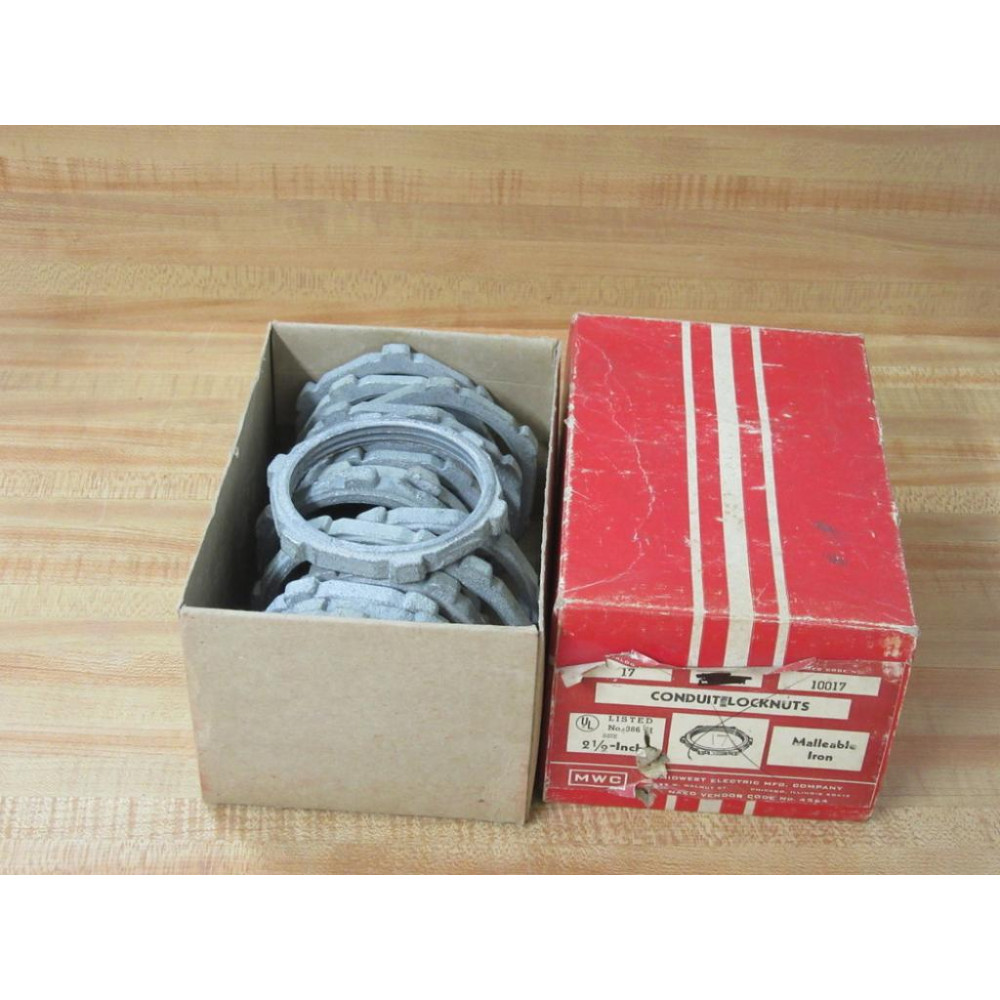 Midwest Electric 17 Malleable Iron Conduit Locknut 2-12" (Pack of 17)