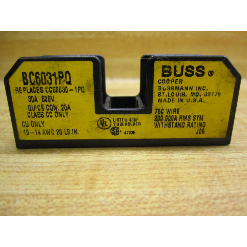 Bussmann BC6031PQ Buss Fuse Block - New No Box