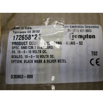 Crompton 172658*2 3 D-C Volts Meter