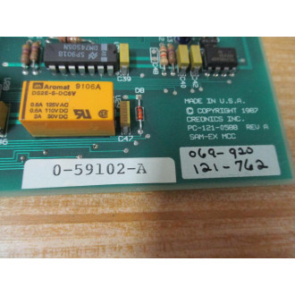 Creonics 0-59102-A Circuit Board PC-121-0588 - Used