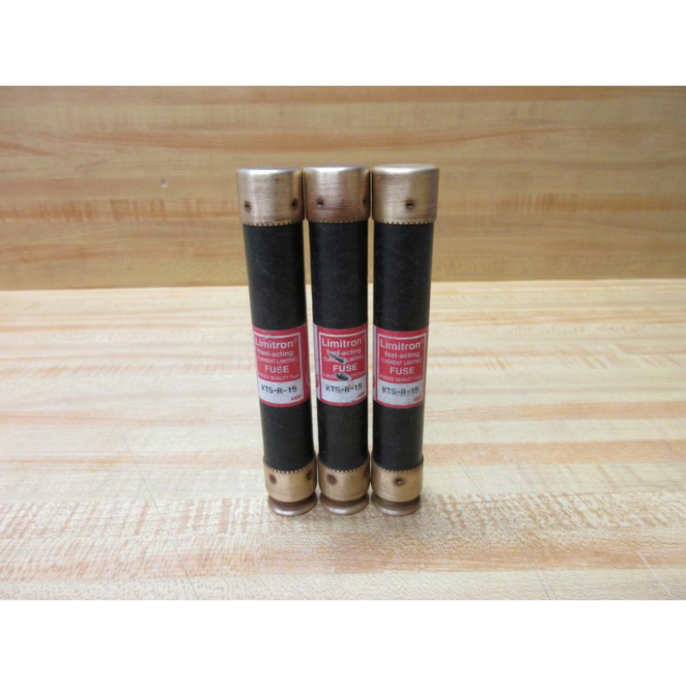 Buss KTS-R-15 Bussmann Fuse Cross Ref 1CX02 (Pack of 3) - New No Box