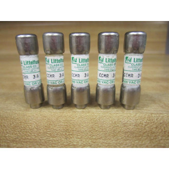 Littelfuse CCMR-3 Fuse Cross Ref  486K44, CCMR003 Tested (Pack of 5) - New No Box