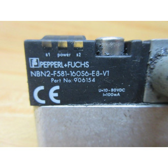 Pepperl + Fuchs 906154 Inductive Sensor NBN2-F581-160S6-E8-V1 WSensor Block - Used