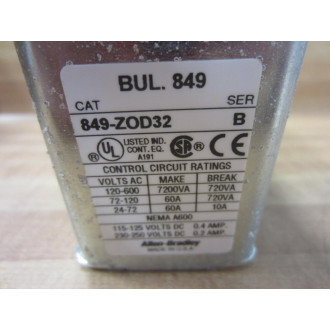 Allen Bradley 849-Z0D32 Timing Relay 849-ZOD32 Series B
