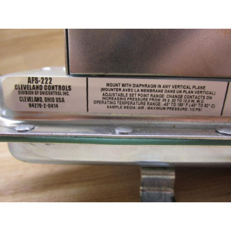 Cleveland Controls AFS-222-139 Air Pressure Sensing Switch AFS-222 3ZM92