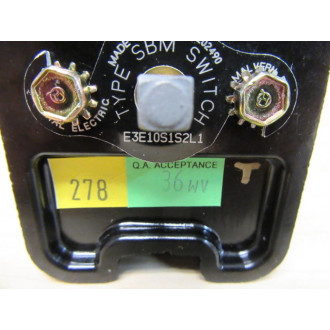 General Electric E3E10S1S2L1 Rotary Selector Switch Legend Variance
