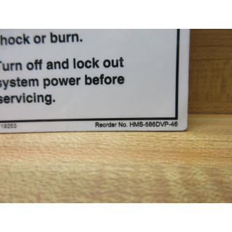 Clarion Safety HMS-586DVP-46 DANGER Shock and arc Sign (Pack of 2) - New No Box