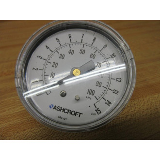 Ashcroft 593-01 Dual Scale Pressure Gauge 59301 - New No Box