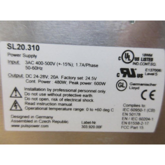 Puls SL20.310 Power Supply SL20310 - New No Box