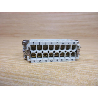 Harting HAN 16A-M Male Connector HAN16AM Missing Contacts (Pack of 2) - Used