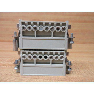 Harting HAN 16A-M Male Connector HAN16AM Missing Contacts (Pack of 2) - Used