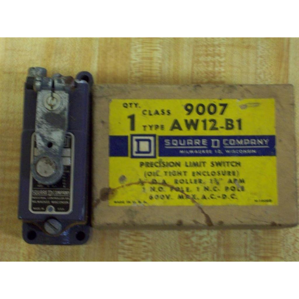 Square D 9007 AW12-B1 Precision Limit Switch 9007AW12B1 - Used