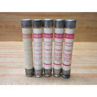 Gould Shawmut Ferraz Mersen TRS6-14R Fuse Cross Ref 4YZK6 (Pack of 5) - Used