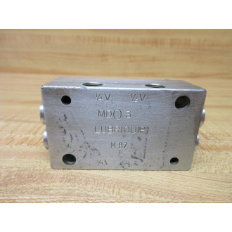 Lubriquip MD-3 GracoTrabon Mono Block Divider Valve MD03 - Used