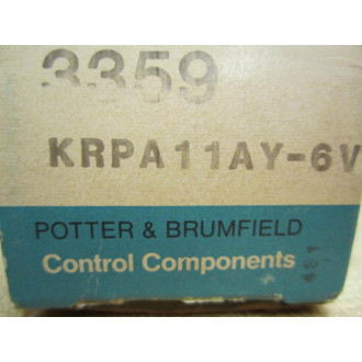 Potter & Brumfield KRPA11AY-6V AC Relay KRPA11AY-6V