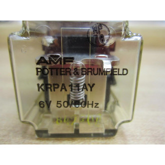 Potter & Brumfield KRPA11AY-6V AC Relay KRPA11AY-6V