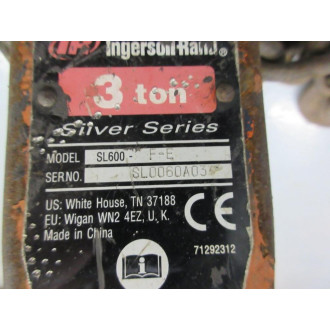 Ingersoll-Rand SL600-F-E Manual Lever Chain Hoist SL600FE - Used