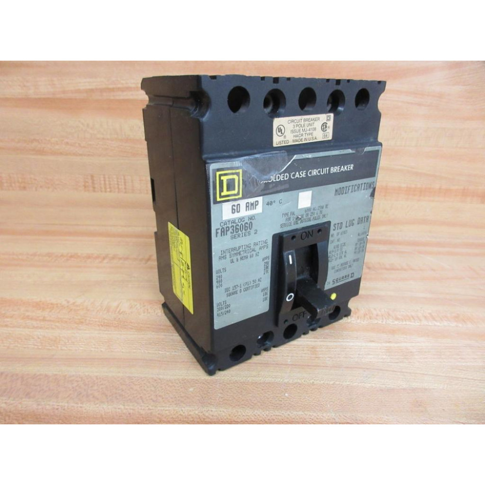 Square D FAP36060 Circuit Breaker - Used