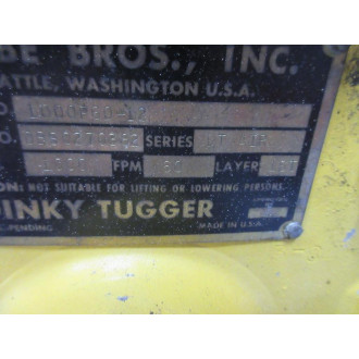 Beebe Bros. 1000P60-12 Dinky Tugger Air Winch 1000P6012 - Used