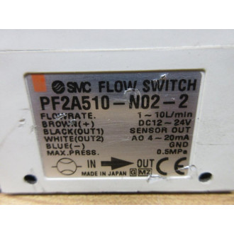SMC PF2A510-N02-2 Flow Switch PF2A510N022 - Used