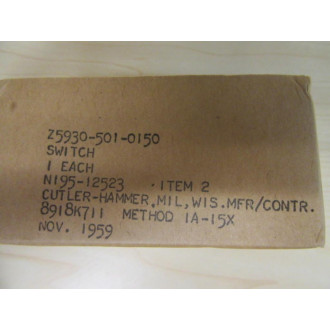 Cutler Hammer 861903 Rotary Selector Switch