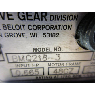Grove Gear BMQ218-3 48CZ Gear Reducer BMQ218348CZ - Used